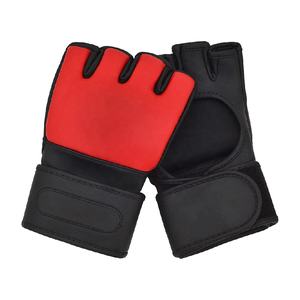 Mitaines de combat personnalisées en cuir à demi-doigts pour grappling, boxe et MMA, service OEM - Product Image 2