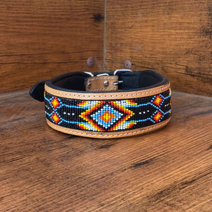 New Personalized Wholesale Luxury Hand Tooled Genuine Leather Comfortable Pet Dog Collar Cowhide Multi-Purpose <b>Padded</b> Dog Collar - Product Image 2
