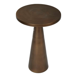 New Style Black Aluminum End <b>Table</b> Artistic Flow Base <b>Slim</b> Stem Design Elevated Round Top for Contemporary Interiors Home Decor - Product Image 4
