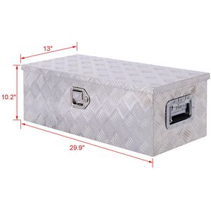 Cassetta Portautensili in Alluminio Resistente da 30 Pollici per Cassone del Camion e Rimorchio, Organizzatore per Pickup, Contenitore Sottoscocca per RV - Product Image 6