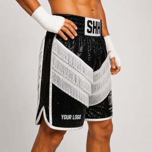 SHH Wholesale MMA Fight Shorts Men Custom Logo MMA Trunks Breathable Quick Dry Shorts for Boxing Muay Thai Gym Training - Product Image 2