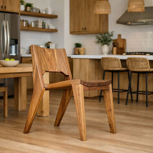 Suar Solid <b>Wood</b> Premium Modern Design Best Seller NARA Dining <b>Chair</b> Minimalist Armless <b>Chair</b> for <b>Kitchen</b> Restaurant Hotel Use - Product Image 4