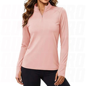 Zip Pullover <b>Women</b> Fleece <b>Top</b> Athletic Running Sweatshirt Long Sleeve <b>Warm</b> Breathable Moisture Wicking Quick Dry Workout Shirts - Product Image 1