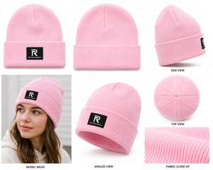 Bonnet rose RUITER IMPEX unisexe pour adulte, décontracté, hiver, ajustable, avec revers, couleur unie, broderie acrylique - Product Image 6