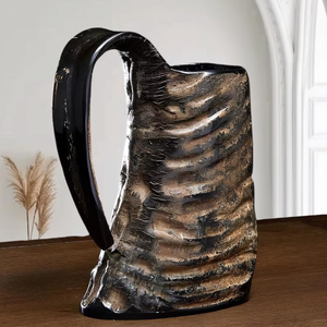 Taza de Cuerno Artesanal de la Mejor Calidad con Acabado Pulido Suave, Estilo Tradicional para Coleccionistas o Regalos, de Proveedor Indio - Product Image 1