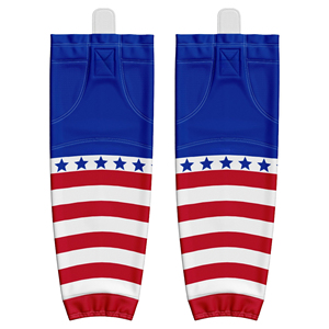 Custom Printed 100% Polyester Ice Hockey <b>Socks</b> for Men with Breathable Fabric and Custom Team Logo Seamrewear - Product Image 1