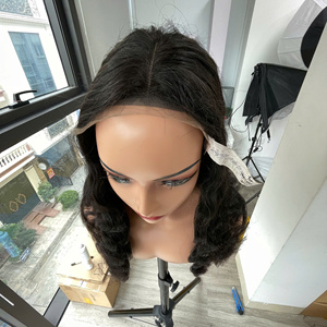Perruque 30 pouces Cheveux vietnamiens Deep Wave Couleur naturelle Base en dentelle HD transparente Cheveux vierges Densité 250% Super Double Drawn - Product Image 6
