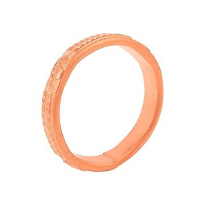 Anillo Ajustable con Acabado en Cobre y Grabado Om para Hombre y Mujer, Color Marrón, Artesanal, Ecológico, a Prueba de Agua, a la Moda - Product Image 4