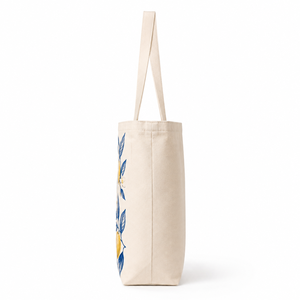 Custom Print Cotton Canvas <b>Tote</b> Bag Reusable Shopping Bag Lemon Pattern Beach Party Long Handle Carryall for Grocery <b>Travel</b> - Product Image 5