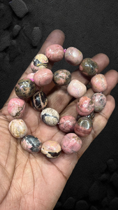 สร้อยข้อมือพลอยสีชมพูสำหรับผู้ชายและผู้หญิง - Product Image 5