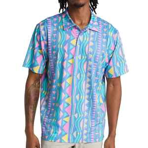 Polo à motif floral unique, respirant, séchage rapide, vêtement de mode pour les vacances d'été, coupe décontractée, impression par sublimation - Product Image 1