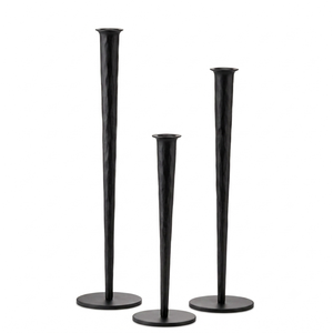 Black <b>Iron</b> Candle Stand Set Taper Holder Home Decoration Durable Metal Candleholder Handmade Candle Taper - Product Image 1