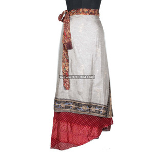New Adults Asymmetrical Long <b>Wrap</b> <b>Around</b> <b>Skirt</b> Rajasthan Silk Sari Magic <b>Around</b> <b>Skirt</b> Indian Reversible <b>Wrap</b> <b>Skirt</b> Manufacturer - Product Image 6