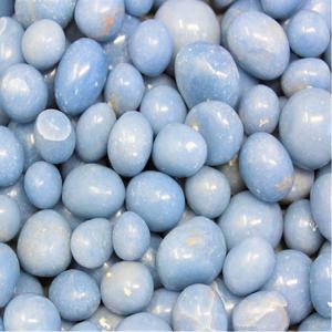 Pierres Roulées Irrégulières d'Angelite Naturelle Polies à la Main, Cristal Bleu de Guérison pour la Méditation, le Reiki, l'Énergie des Chakras, Décoration Chakralume - Product Image 2