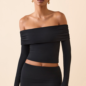 Chemises à manches longues et épaules dénudées sur mesure pour femmes, vêtements de mode urbaine et de plein air pour adultes et jeunes filles - Product Image 3