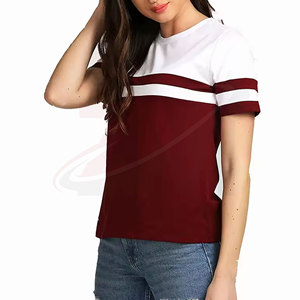 T-shirt en coton décontracté pour femme, coupe ample, tissu respirant et doux, style streetwear estival, vêtement de mode quotidien - Product Image 2