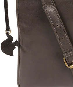 Handcrafted Black Leather Crossbody <b>Shoulder</b> Bag for Women with Premium Fine Grain Finish & Adjustable Sling <b>Strap</b> - Product Image 4