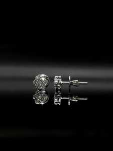 Pendientes con Forma de Flor y Racimo de Diamantes Moissanite, Plata 925, Joyería Clásica para Uso Diario de Mujer - Product Image 3