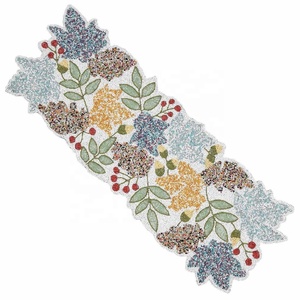 Hot Selling Elegant Floral Glass Beaded <b>Table</b> <b>Runner</b> Lightweight Decorative <b>Table</b> <b>Runner</b> for Dining Wedding Party & Everyday Use - Product Image 6