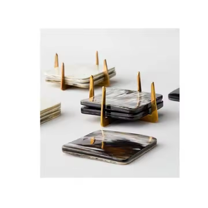 High-Quality Natural Buffalo Horn <b>Drink</b> <b>Coaster</b> Square and Round Style By Whimsy Art Craft - Product Image 2