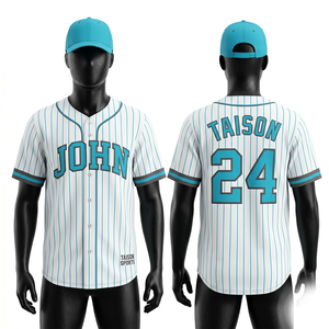 Camiseta de Béisbol de Malla de Poliéster Premium de 180 GSM, Gris con Rayas, Personalizada con Bordado y Logotipo Impreso - Product Image 4