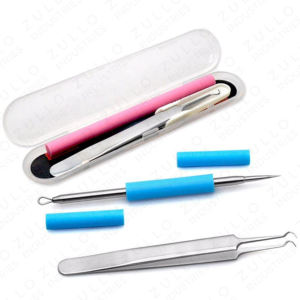 ชุดเข็มกดสิวสแตนเลสแบบมืออาชีพ ชุดกำจัดสิวเสี้ยนและสิวหัวดำที่ดีที่สุด อุปกรณ์เสริมความงามสำหรับดูแลผิวหน้า - Product Image 5