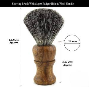Kit de rasoir droit en bois - Rasoir de barbier pour l'entretien de la barbe - Coffret cadeau de rasage parfait avec logo - Vente flash - Product Image 4