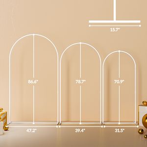 Soft Metal Arch <b>Backdrop</b> Stand Set 3 7/6.5/6 ft Wedding Arch Frame Balloon <b>Backdrop</b> for Birthday <b>Parties</b> and Bridal Shows - Product Image 3