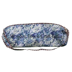 Bolsa de Transporte para Esterilla de Yoga con Diseño Floral Azul Vintage Indio, Correa para el Hombro, Cierre de Cremallera, para Gimnasio, Yoga, Estudio, para Uso en Todas las Estaciones - Product Image 5