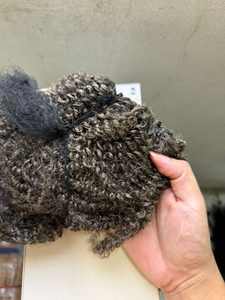 Extensiones de Cabello Afro Rizado Natural Gris Sal y Pimienta Vietnamita Cruda Directo de Fábrica, Donantes Mayores, Sin Químicos, Grado Superior - Product Image 2