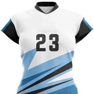 Ensemble d'uniformes de volley-ball unisexes personnalisés, 100% polyester, maillot sublimé, shorts à taille élastique, respirant, col en V, vêtements de sport en mesh - Product Image 3