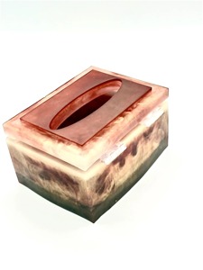 Luxury Resin Tissue Box Holder Decorative Home Accessory Facial Tissue Box <b>Organizer</b> for Hotels Offices and Restaurants - Product Image 4