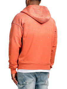 Custom Rhinestone <b>Zip</b> Hoodies Unisex Heavy Cotton Hooded Sweatshirts Y2K Winter Street Fashion Casual <b>Jacket</b> USA Bulk Supply OEM - Product Image 5
