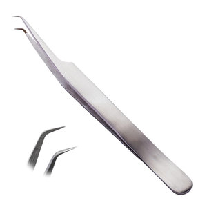 Pinces à cils en acier inoxydable avec logo et taille personnalisés - Équipement de beauté durable et de haute qualité réutilisable - Product Image 1