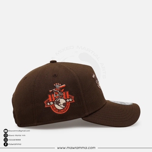 Casquette de baseball vintage marron personnalisée avec logo 3D, patch brodé latéral rétro, visière incurvée, casquette de sport ajustable pour hommes - Product Image 4