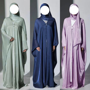 Abaya Modeste de Qualité Supérieure OEM pour Femmes, Robe Musulmane d'Été de Dubaï, Abaya Islamique pour Femmes, Abaya Ouverte avec Hijab Assorti - Product Image 2