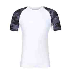 Chemises de compression pour hommes OEM de qualité supérieure, imprimées par sublimation, en polyester, pour la gym, le fitness, le surf et la plongée - Product Image 2