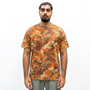 T-shirt en coton à imprimé camouflage pour homme, col rond, manches courtes, coupe classique, jersey décontracté, respirant, streetwear - Product Image 3