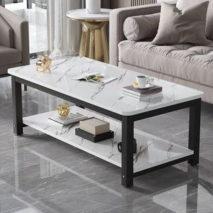 Mesa de Centro Rectangular de Madera Moderna y Minimalista para Sala de Estar, Compacta, Ecológica, con Almacenamiento Multicapa, Fácil de Limpiar - Product Image 3