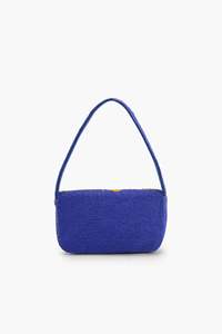 Beaded Flap Shoulder Bag Handmade Blue Lemon Pattern Fashion Evening Party Bag - Product Image 3