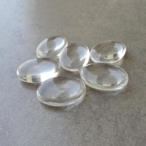 Cristal de Cuarzo Natural, Forma Ovalada, Cabujón Briolette, Gema Calibrada para Joyería, Disponible en Todos los Tamaños - Product Image 6