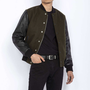 Chaqueta Varsity para Hombre con Logos Personalizables, Diseño de Mezcla de Algodón Premium, Ideal para Equipos Deportivos y Moda Universitaria - Product Image 2