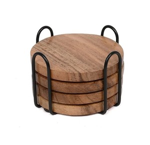 ชุดของขวัญที่รองแก้วไม้ทำมือ สำหรับแก้วบาร์และงานเลี้ยงขึ้นบ้านใหม่ - Product Image 3