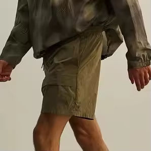 Shorts coupe-vent légers en nylon pour homme, séchage rapide, cargo, techwear, décontractés, pour la plage, avec cordon de serrage et poches - Product Image 3