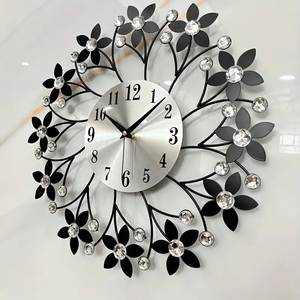 Round Metal Wall <b>Clock</b> Industrial Design Antique Style Roman Numerals Quartz Analog Hanging <b>Clock</b> for Living Room Decor - Product Image 3