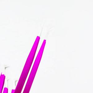 Pinzas de extensión de pestañas de acero inoxidable sólido profesional de alta calidad logotipo personalizado Rosa rojo mano puntiaguda cuidado Personal - Product Image 6