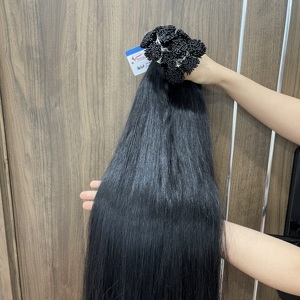 ต่อผมแท้เวียดนามแบบตรงธรรมชาติ เกรดพรีเมียม สีดำนุ่มสลวย แบบ I-Tip คุณภาพสูง - Product Image 5