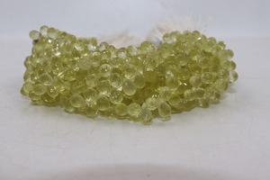 Perles de quartz jaune naturel en forme de goutte, 6-8 mm, 8 pouces, pierres précieuses naturelles pour la création de bijoux, prix de gros - Product Image 1
