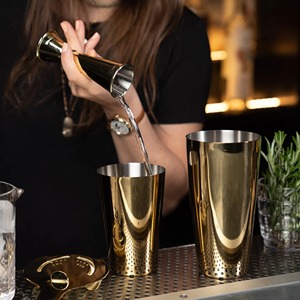 Shaker à cocktails professionnel en acier inoxydable, trois pièces, accessoire polyvalent pour la mixologie et le bar - Product Image 4