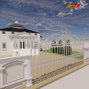Puerta de Entrada Moderna de Hierro Forjado, Puerta Decorativa de Hierro Personalizada para Villas Contemporáneas y Propiedades de Lujo - Product Image 5